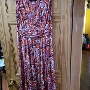 Perceptions Pink Floral Midi Dress